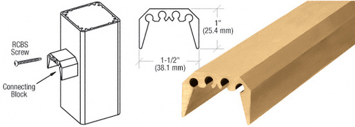 CRL 200, 300, 350, and 400 Series 1" Rail Connecting Block