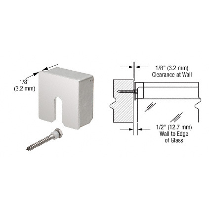CRL Polished Stainless Square Stabilizing End Cap for 2" Square Cap Railing