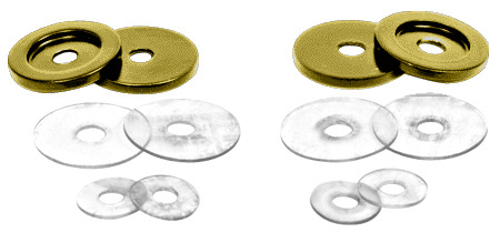 CRL Polished Brass Replacement Washers for Back-to-Back Solid Pull Handle