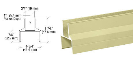 CRL  Chromate 100 Series 241" Bottom Rail