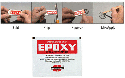 CRL Double/Bubble® Extra Fast Setting Epoxy - 3.5 grams (.12 oz.)