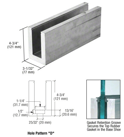 CRL L68S Series 118-1/8" Laminated Square Base Shoe