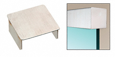 CRL Brushed Stainless Square Crisp End Cap for 2" Square Cap Railing