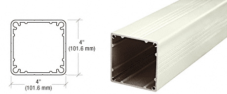 CRL Oyster White Standard 4" X 4" Square 42" Long Post