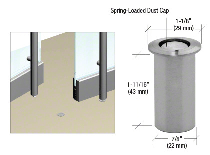 CRL Brushed Stainless 5/8" Dust Proof Keeper for Locking Ladder Pulls