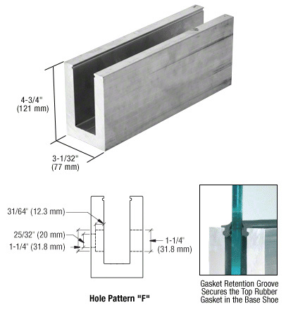CRL L68S Series 118-1/8" Laminated Square Base Shoe