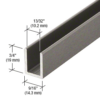 CRL Antique Brushed Nickel 3/8" Fixed Panel Shower Door Deep U-Channel - 95"