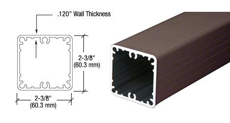 CRL Matte Bronze 100 Series 42" Fascia Mount Post Only