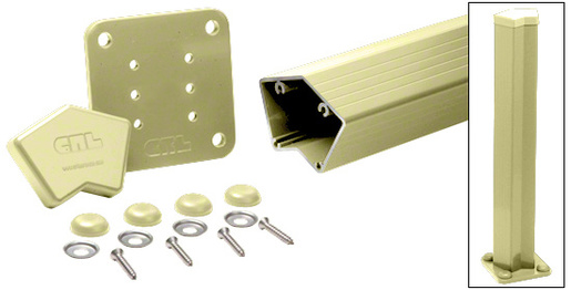 CRL Pre-Treated Aluminum 100 Series 42" 135º Surface Mount Post Kit