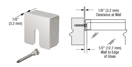 CRL Polished Stainless Square Crisp Stabilizing End Cap for 2" Square Cap Railing